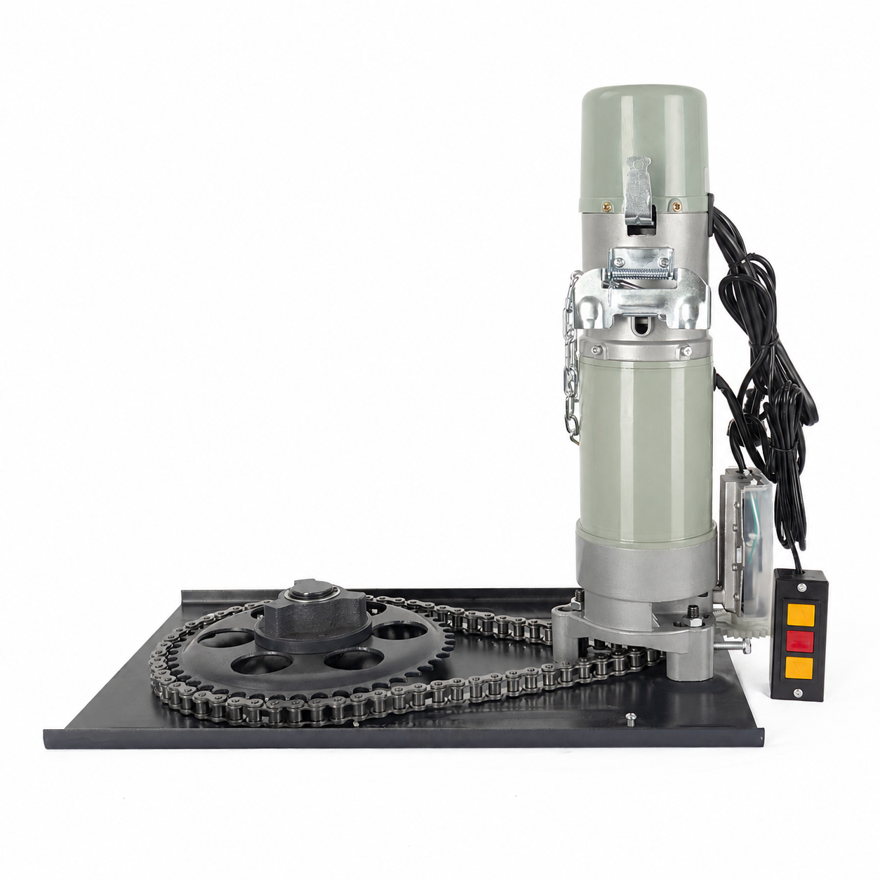 Retouched photograph of the motor and chain display base